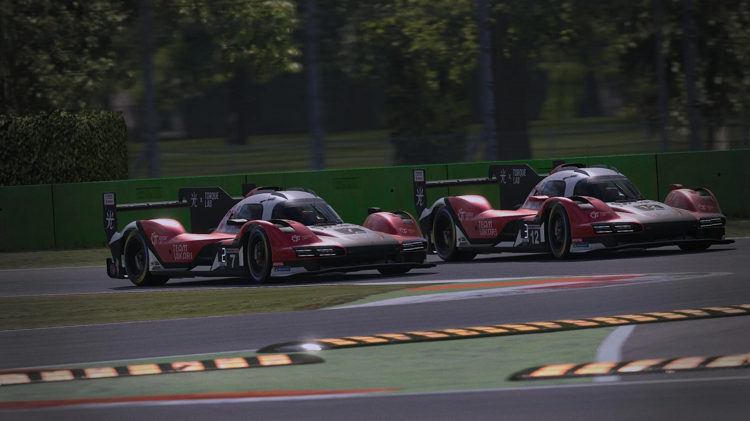 Hikari Racing cars on circuit